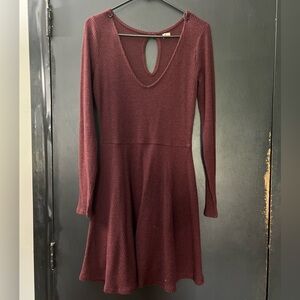 Hollister Burgundy Knit Sweater
